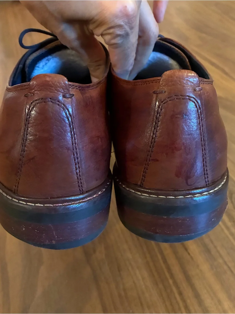 Cole Haan Brown Leather Cap Toe Dress Shoes